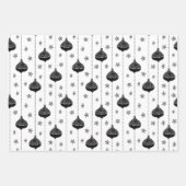 Feuille De Papier Cadeau Noël Motif de vacances style scandinave (Devant 3)