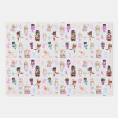 Feuille De Papier Cadeau Noël Motif Nutcracker (Devant 2)