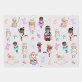 Feuille De Papier Cadeau Noël Motif Nutcracker (Devant)