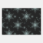 Feuille De Papier Cadeau Noël noir et argent (Devant)