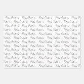 Feuille De Papier Cadeau Noël noir et blanc élégant (Devant 2)