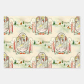 Feuille De Papier Cadeau Noël nostalgique (Devant)