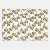 Feuille De Papier Cadeau Noël or (Devant)