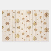 Feuille De Papier Cadeau Noël Or Rustique (Devant 3)