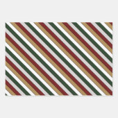 Feuille De Papier Cadeau Noël Or Vert Rouge Argent Et Blancs (Devant 2)