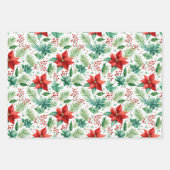 Feuille De Papier Cadeau Noël Ornament Holly Berry Stocking Holiday (Devant 2)