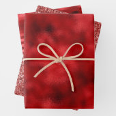 Feuille De Papier Cadeau Noël Parties scintillant rouge éclaboussures (En situation)