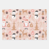 Feuille De Papier Cadeau Noël Pastel (Devant)