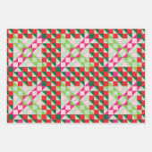 Feuille De Papier Cadeau Noël Patchwork (Devant 3)