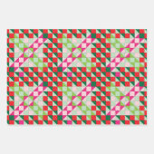 Feuille De Papier Cadeau Noël Patchwork (Devant)