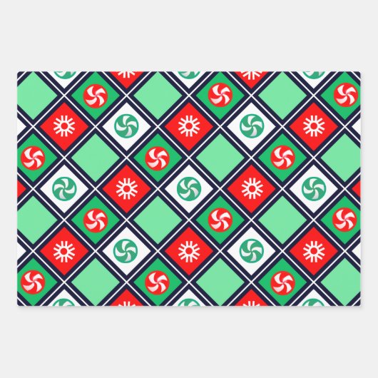 Feuille De Papier Cadeau Noël Pêche (Devant 2)