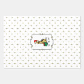 Feuille De Papier Cadeau Noël Père Noël Airedale Terrier HO HO Cher (Devant 3)