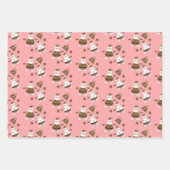 Feuille De Papier Cadeau Noël Père Noël Purse Star Joy Motif (Devant 2)