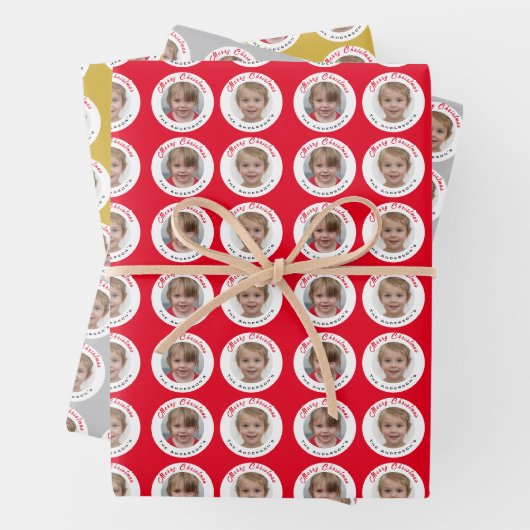 Feuille De Papier Cadeau Noël photo personnalisée (En situation)