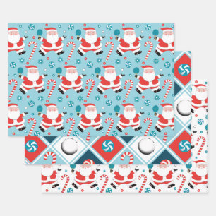 Feuille De Papier Cadeau Noël Ping Pong