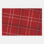 Feuille De Papier Cadeau Noël plaid classique rouge vacances (Devant 3)