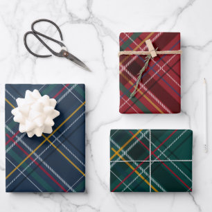Feuille De Papier Cadeau Noël plaid coloré coordination vacances