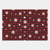 Feuille De Papier Cadeau Noël Red White Green Snowflon (Devant 3)