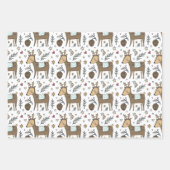 Feuille De Papier Cadeau Noël Reindeer Motif de vacances (Devant 2)