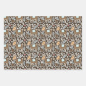 Feuille De Papier Cadeau Noël Reindeer Motif de vacances (Devant)