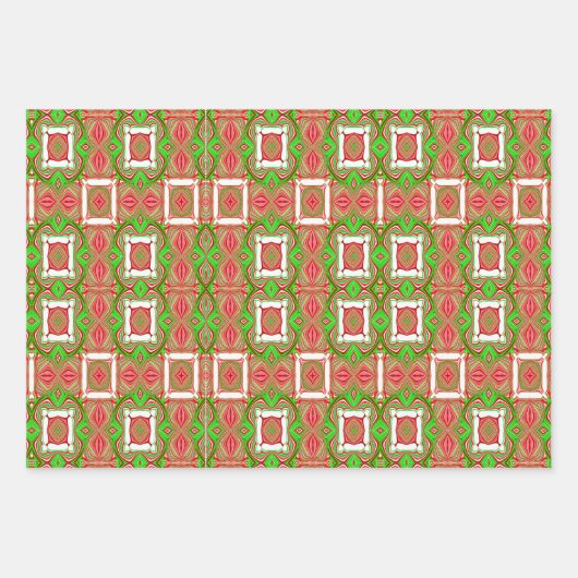Feuille De Papier Cadeau Noël rétro (Devant)