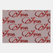 Feuille De Papier Cadeau Noël Retro Avon (Devant)