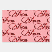Feuille De Papier Cadeau Noël Retro Avon (Devant)
