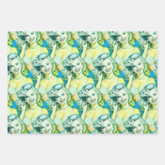 Feuille De Papier Cadeau Noël Retro Avon (Devant 3)