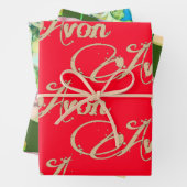 Feuille De Papier Cadeau Noël Retro Avon (En situation)