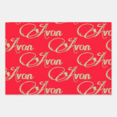 Feuille De Papier Cadeau Noël Retro Avon (Devant)