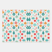 Feuille De Papier Cadeau Noël Retro Mid Century Moderne MOD (Devant)