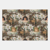 Feuille De Papier Cadeau Noël romantique victorien (Devant)