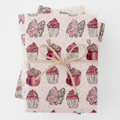 Feuille De Papier Cadeau Noël rose (En situation)