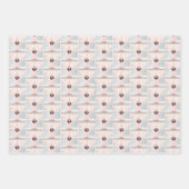 Feuille De Papier Cadeau Noël rose et confortable (Devant 2)