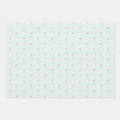 Feuille De Papier Cadeau Noël rose mou (Devant)