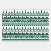 Feuille De Papier Cadeau Noël rose, rouge et vert moche (Devant)