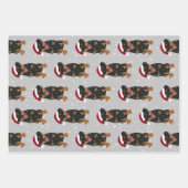 Feuille De Papier Cadeau Noël Rottweiler (Devant 3)