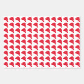 Feuille De Papier Cadeau Noël rouge blanc vert Père Noël motif mignon (Devant)