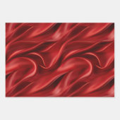 Feuille De Papier Cadeau Noël rouge bourgogne élégant (Devant 3)