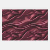 Feuille De Papier Cadeau Noël rouge bourgogne élégant (Devant)