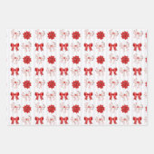 Feuille De Papier Cadeau Noël Rouge et blanc (Devant 2)