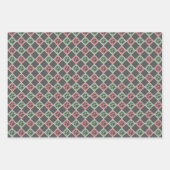 Feuille De Papier Cadeau Noël rouge et vert motif Empreinte de patte à thèm (Devant 2)