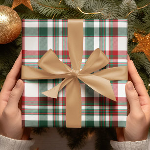 Feuille De Papier Cadeau Noël Rouge Et Vert Plat