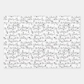 Feuille De Papier Cadeau Noël Rouge, Noir Et Blanc Moderne (Devant 2)