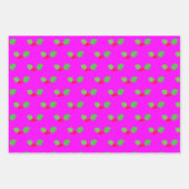 Feuille De Papier Cadeau Noël Rouge Rouge Chaud Rose (Devant)