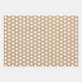 Feuille De Papier Cadeau Noël Rouge Vert & Blanc Kraft Pois (Devant 3)