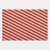 Feuille De Papier Cadeau Noël Rouge Vert & Blancs Russe Kraft (Devant 2)
