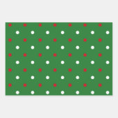 Feuille De Papier Cadeau Noël rouge vert brun kraft pois motif (Devant 2)