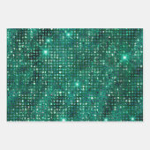 Feuille De Papier Cadeau Noël rouge, vert et doré (Devant 2)