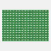 Feuille De Papier Cadeau Noël rouge vert noir blanc Ho Ho Ho motif (Devant 2)